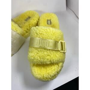 UGG Fluffita Yellow Slippers NWT W10